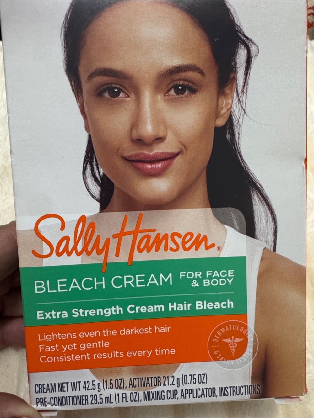Sally Hansen Bleach Cream Extra Strength Cream Bleach Face and Body New